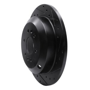 Kia BORREGO Brake Rotor (1) - Rear Right - R1 Concepts - Drilled & Slotted - Black - `09-`10